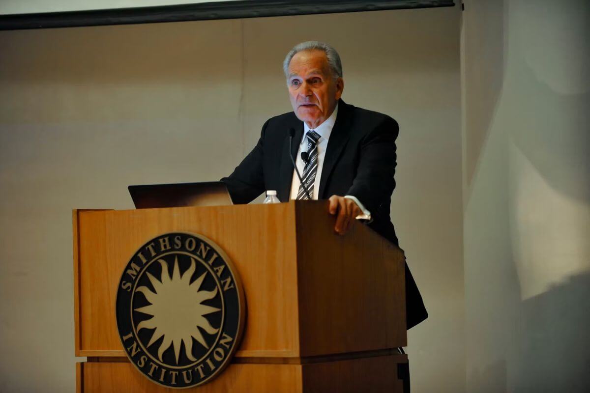 John Prevas speaking at the Smithsonian